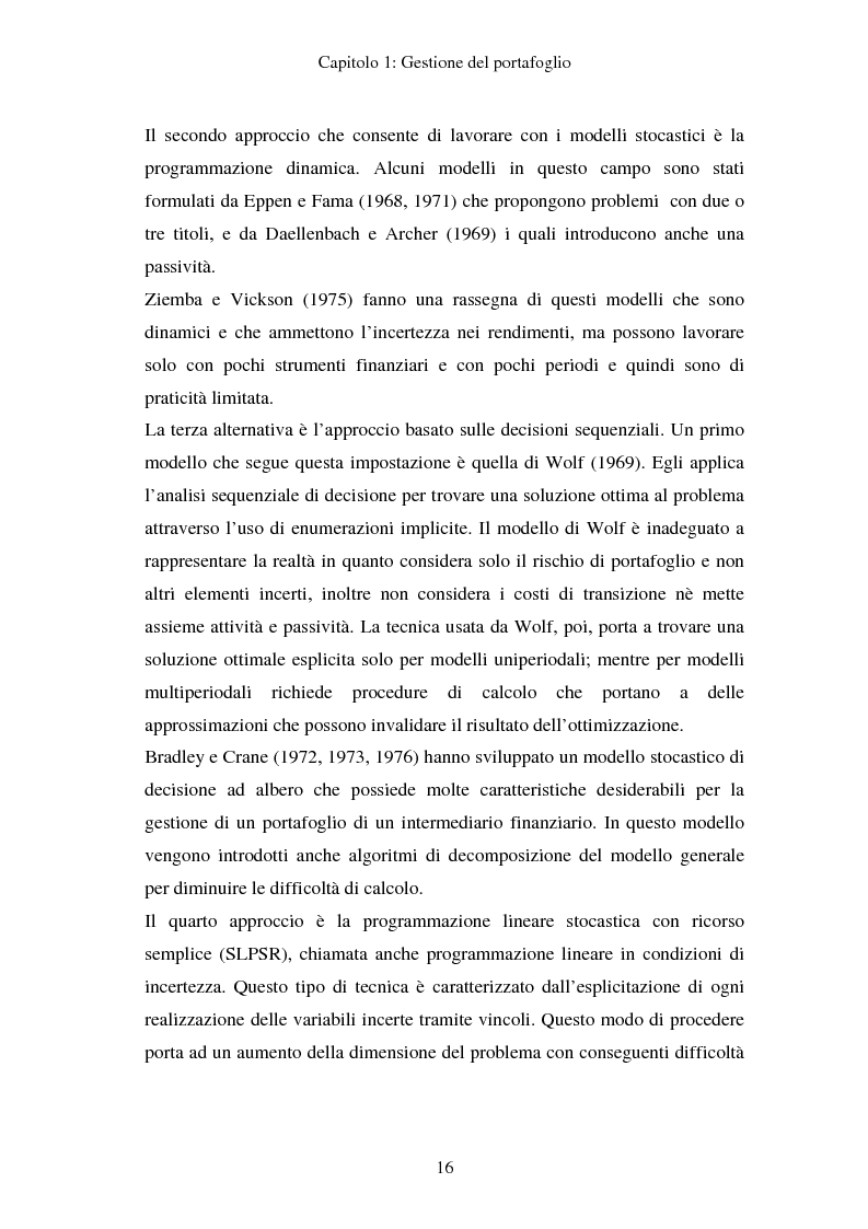 Anteprima della tesi: Gestione del portafoglio: generazione di scenari e applicazioni al mercato azionario italiano, Pagina 12