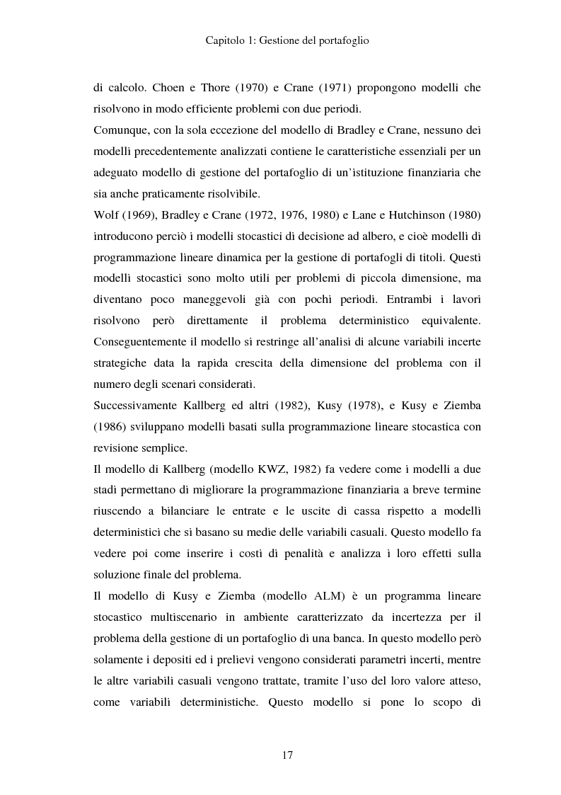 Anteprima della tesi: Gestione del portafoglio: generazione di scenari e applicazioni al mercato azionario italiano, Pagina 13