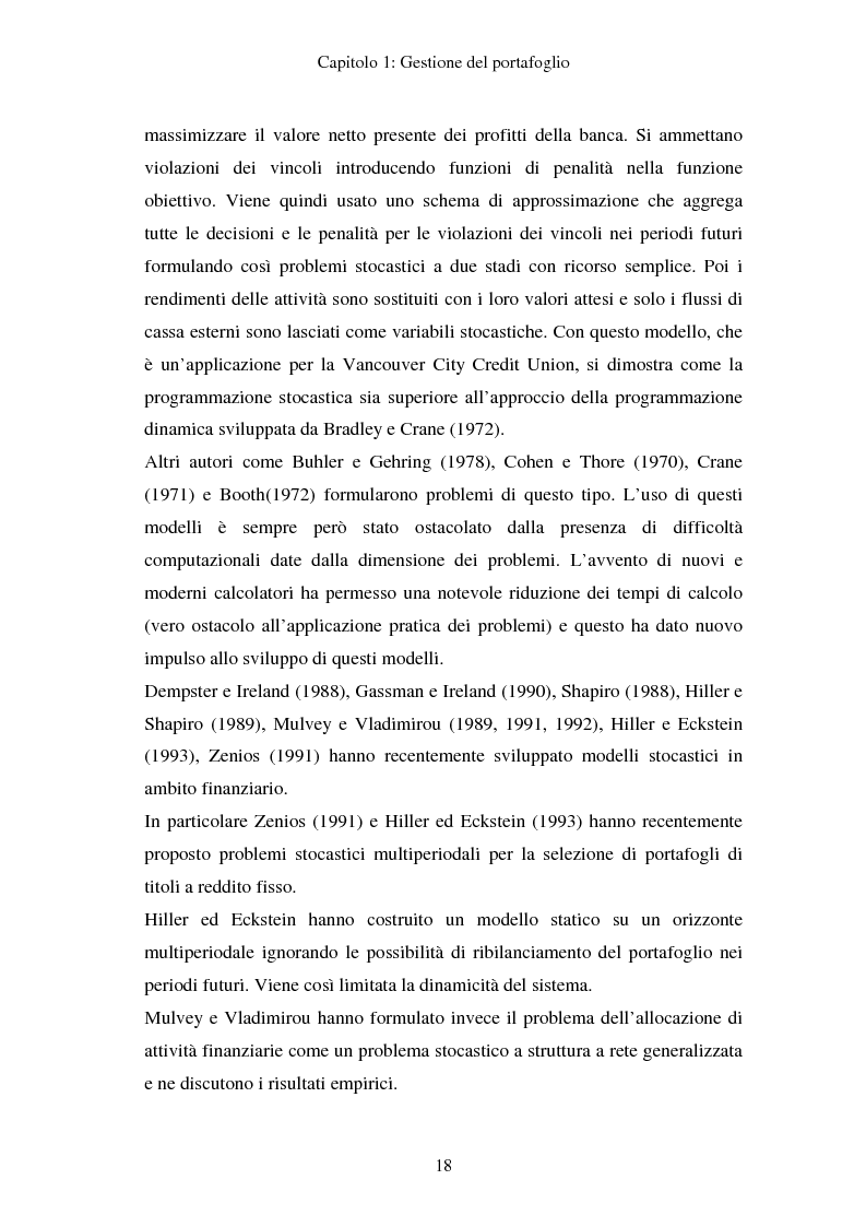 Anteprima della tesi: Gestione del portafoglio: generazione di scenari e applicazioni al mercato azionario italiano, Pagina 14
