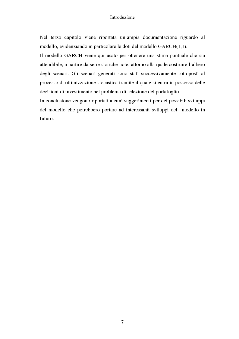 Anteprima della tesi: Gestione del portafoglio: generazione di scenari e applicazioni al mercato azionario italiano, Pagina 3