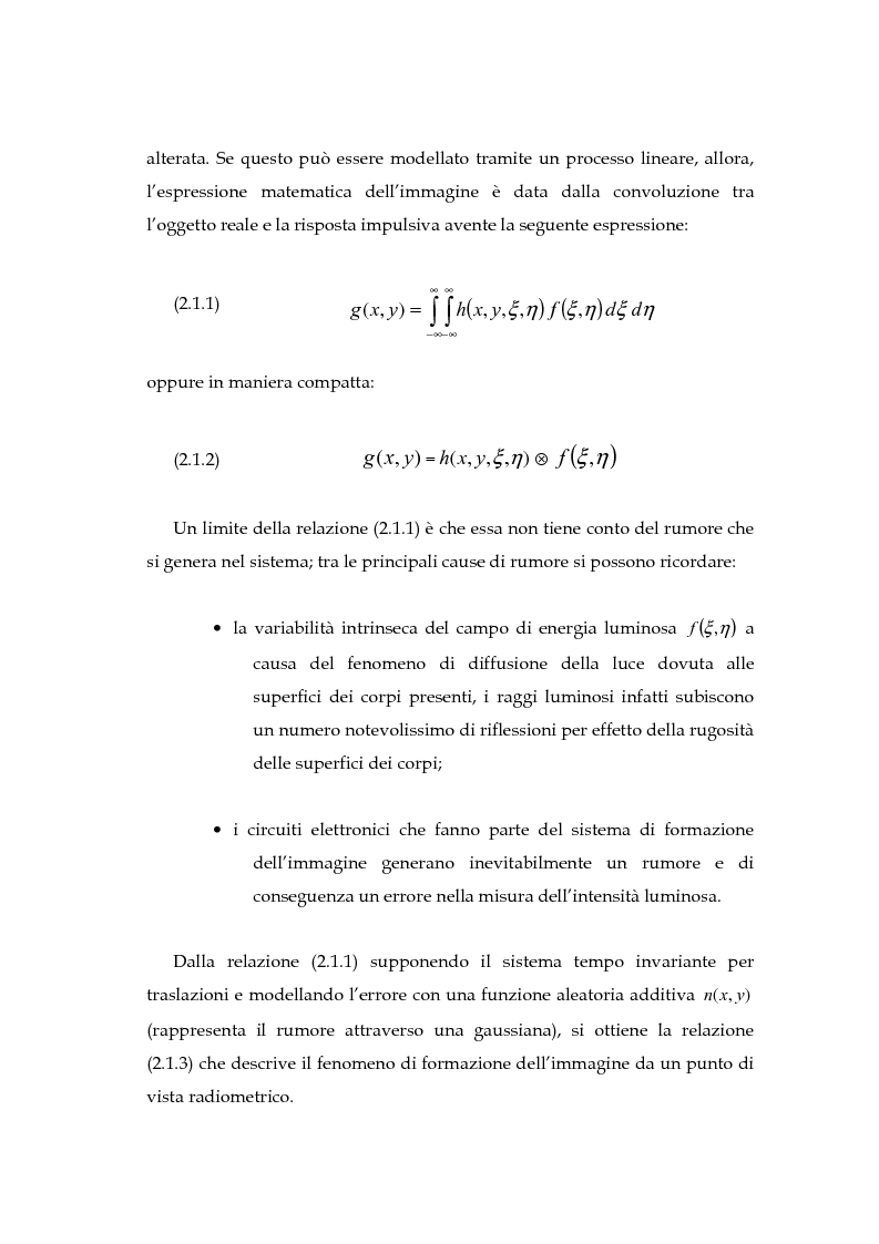 Anteprima della tesi: Il problema della rifocalizzazione di immagini digitali in presenza di rumore, Pagina 13