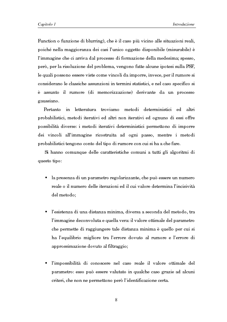 Anteprima della tesi: Il problema della rifocalizzazione di immagini digitali in presenza di rumore, Pagina 8