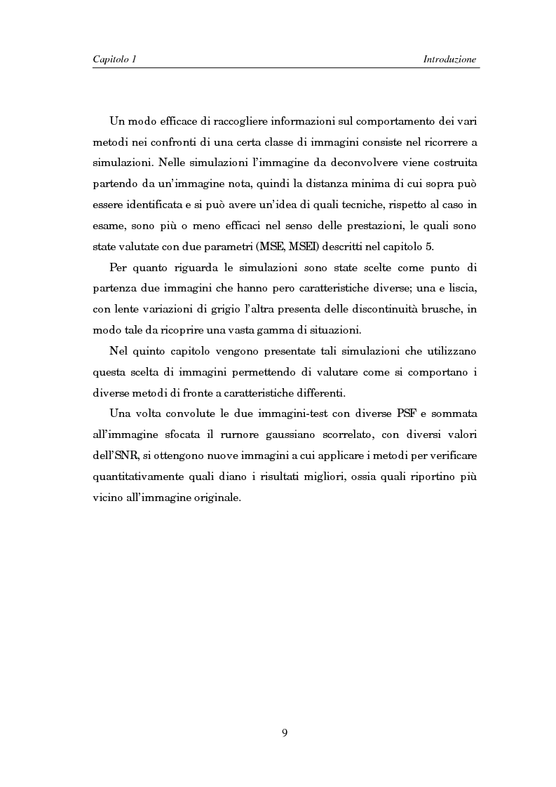 Anteprima della tesi: Il problema della rifocalizzazione di immagini digitali in presenza di rumore, Pagina 9