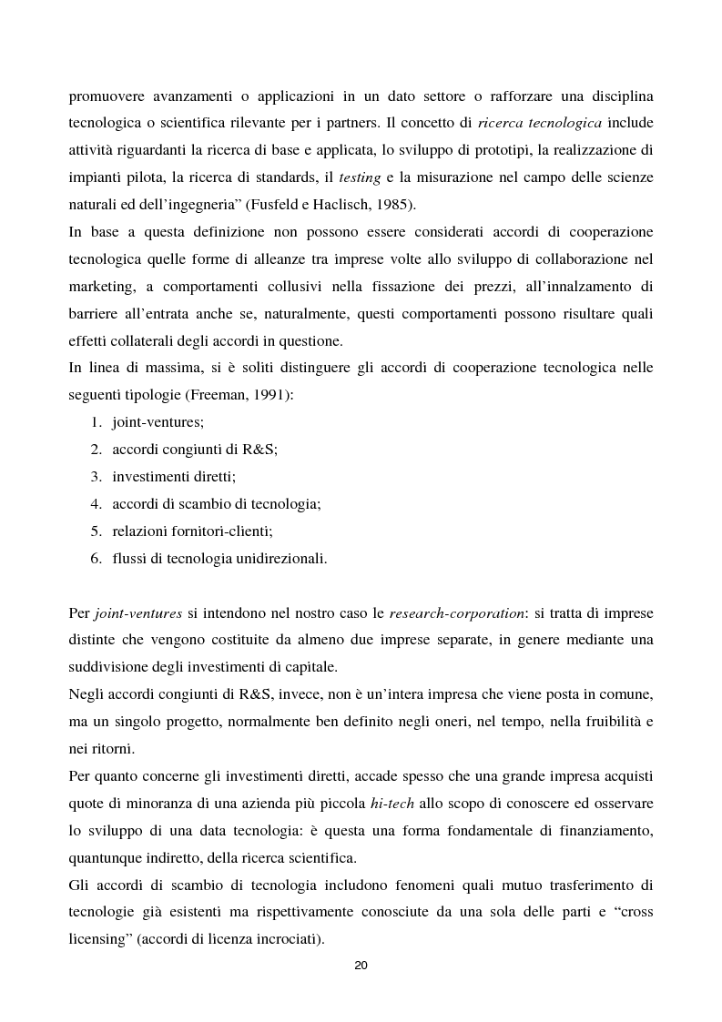 Anteprima della tesi: La cooperazione tra imprese nella ricerca: un'analisi reticolare, Pagina 15