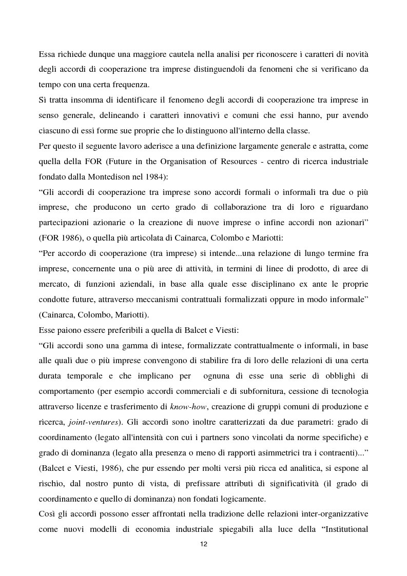 Anteprima della tesi: La cooperazione tra imprese nella ricerca: un'analisi reticolare, Pagina 7