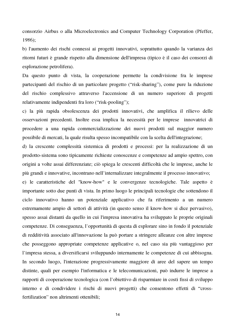 Anteprima della tesi: La cooperazione tra imprese nella ricerca: un'analisi reticolare, Pagina 9