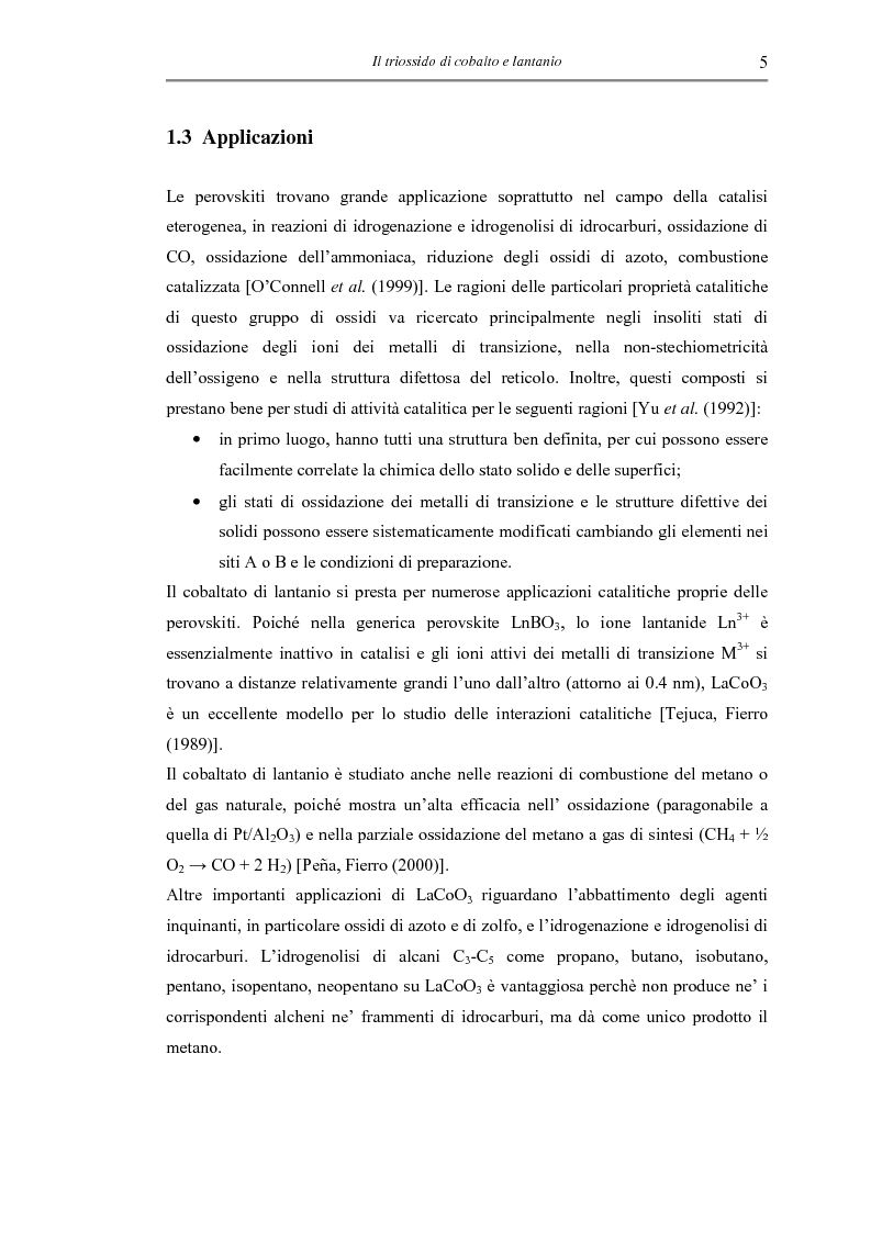 Anteprima della tesi: Sintesi di triossido di cobalto e lantanio mediante processi sol-gel, Pagina 8