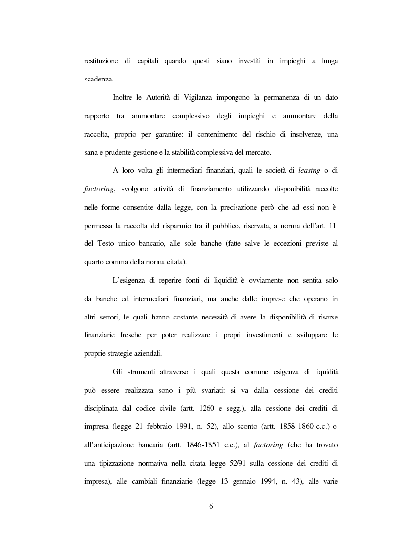 Anteprima della tesi: La nuova disciplina sulla cartolarizzazione dei crediti, Pagina 2