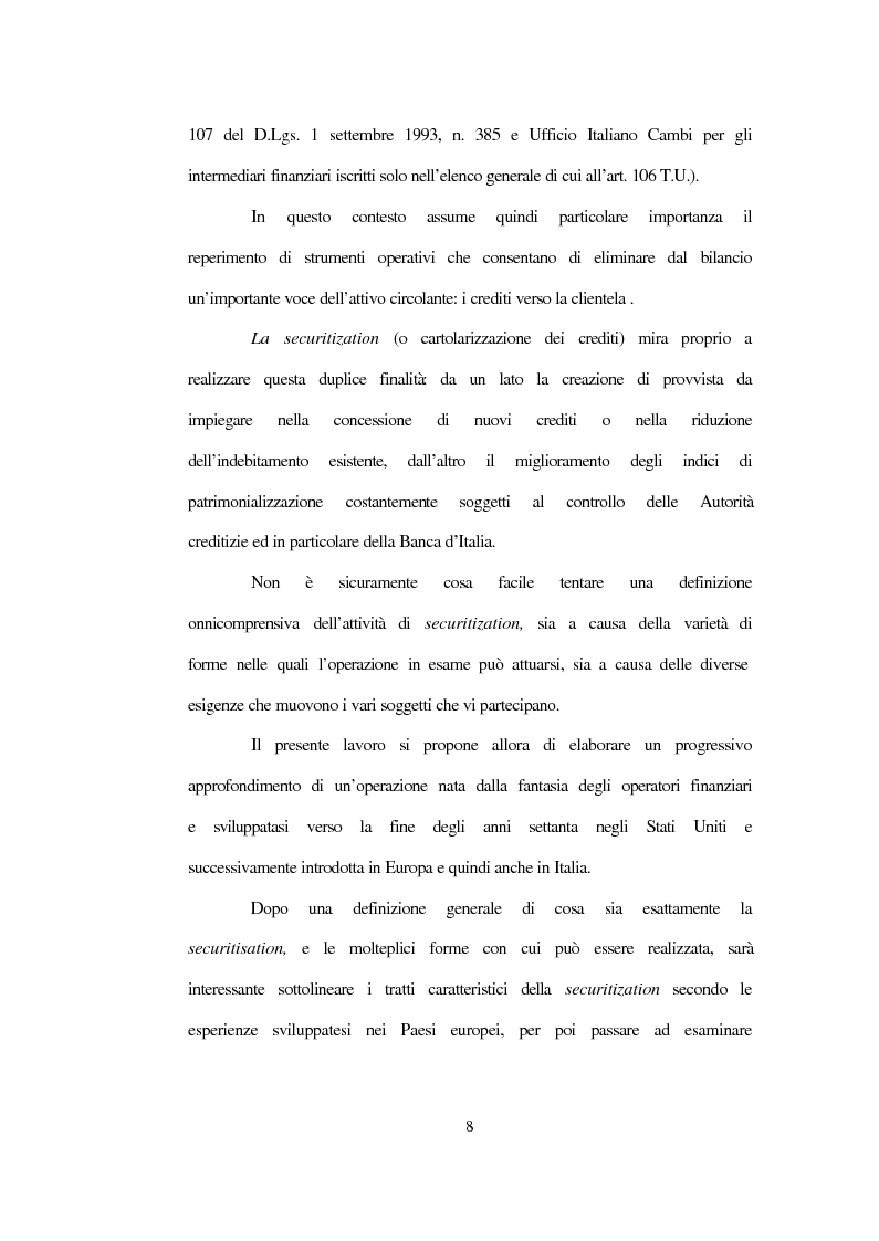 Anteprima della tesi: La nuova disciplina sulla cartolarizzazione dei crediti, Pagina 4