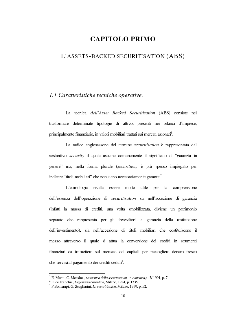 Anteprima della tesi: La nuova disciplina sulla cartolarizzazione dei crediti, Pagina 6