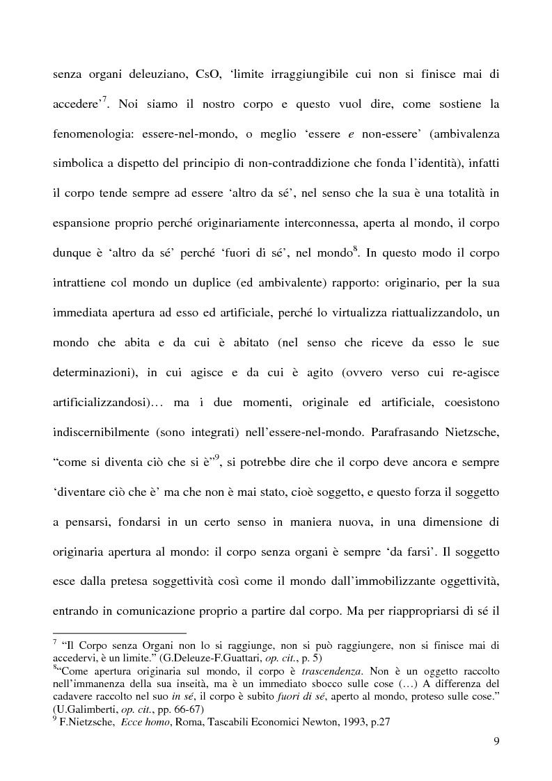 Anteprima della tesi: Corpo organico e corpo inorganico nel cinema di David Cronenberg, Pagina 7