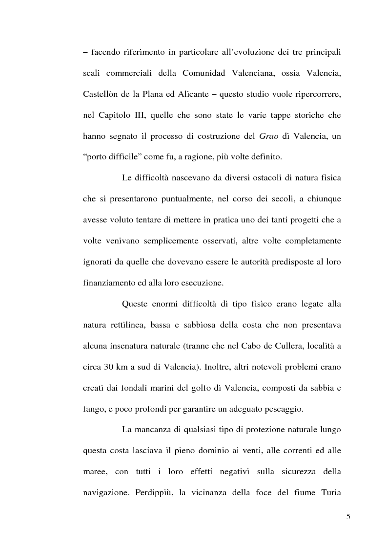 Anteprima della tesi: I porti commerciali della Comunidad Valenciana tra concorrenza e specializzazione, Pagina 5