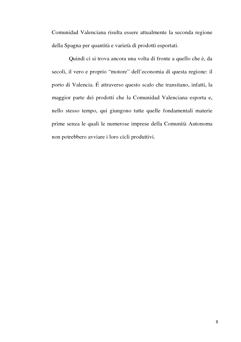 Anteprima della tesi: I porti commerciali della Comunidad Valenciana tra concorrenza e specializzazione, Pagina 8