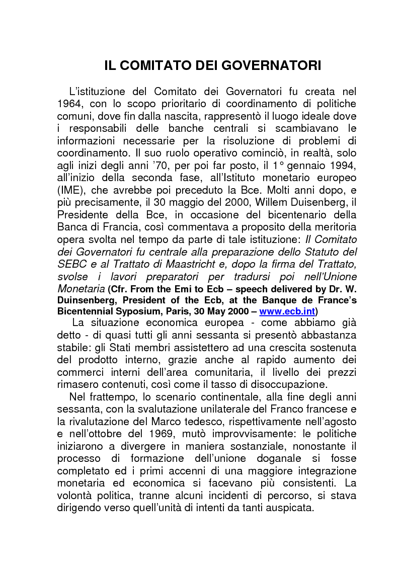 Anteprima della tesi: La BCE (Banca Centrale Europea), Pagina 9