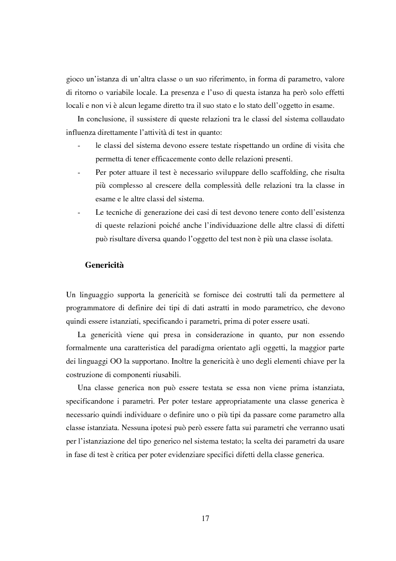Anteprima della tesi: Una tecnica per il test interclasse, Pagina 13