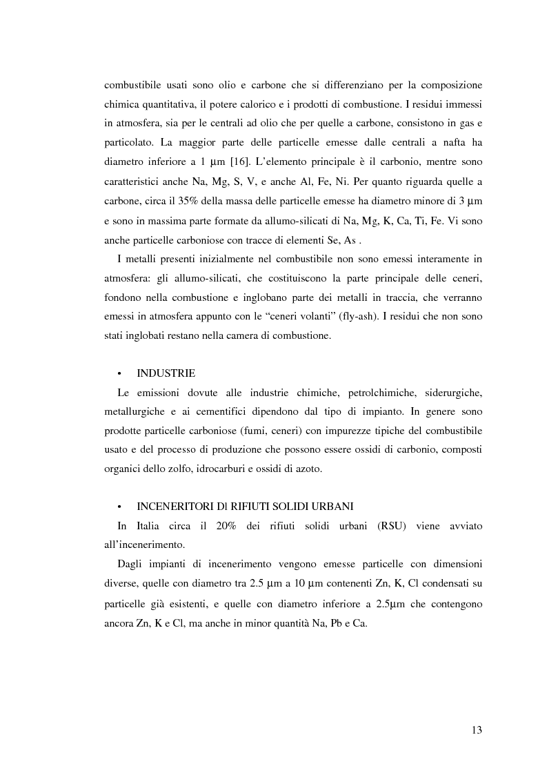 Anteprima della tesi: Indagine sulla frazione fine del particolato atmosferico, Pagina 15
