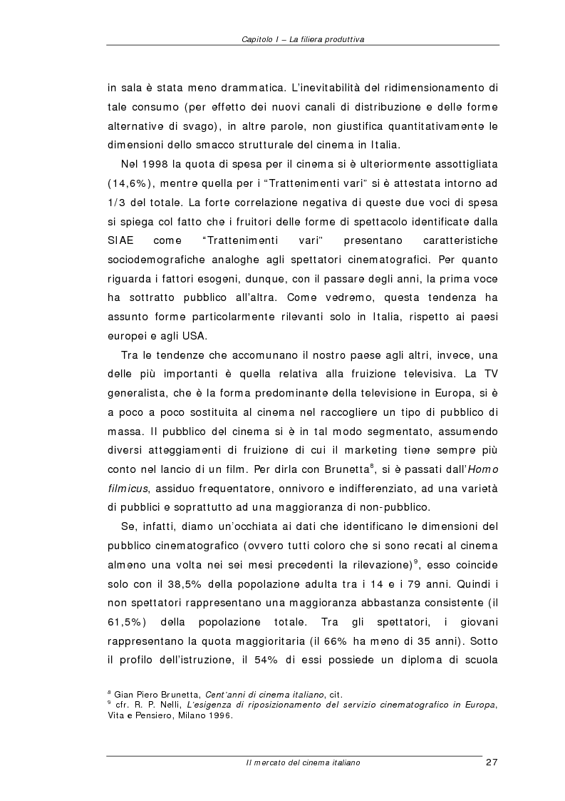 Estratto dalla tesi: Il mercato del cinema italiano