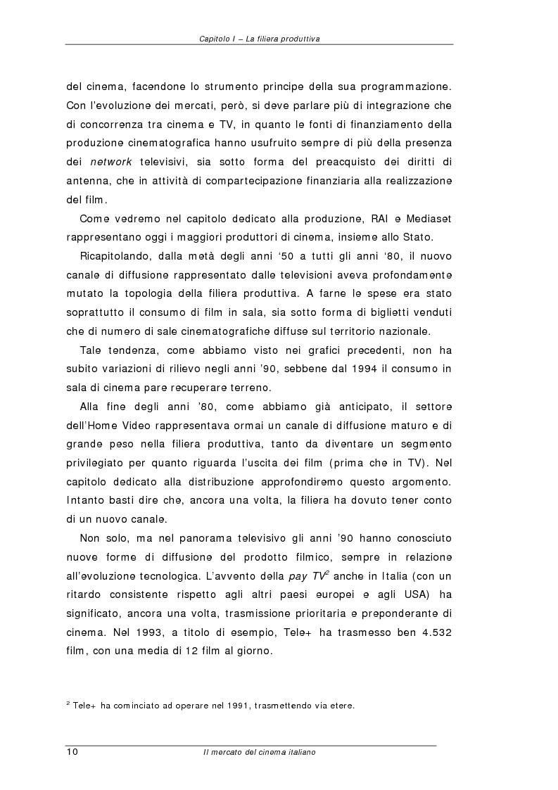 Anteprima della tesi: Il mercato del cinema italiano, Pagina 10