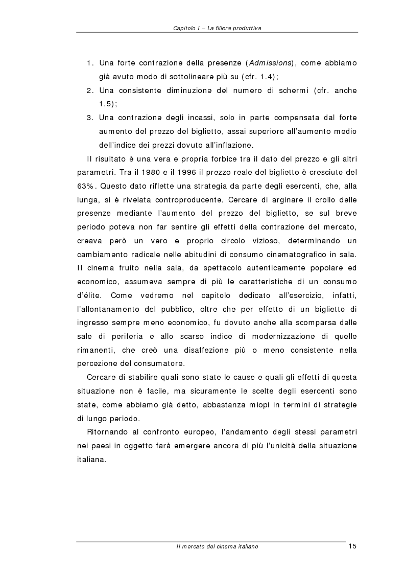 Anteprima della tesi: Il mercato del cinema italiano, Pagina 15