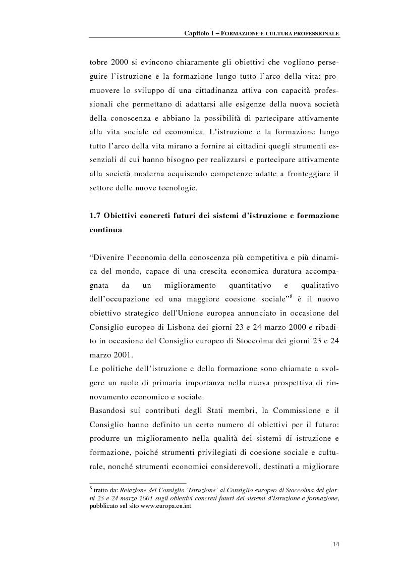 Anteprima della tesi: Procedure di accreditamento e certificazione dei centri di formazione professionale, Pagina 14