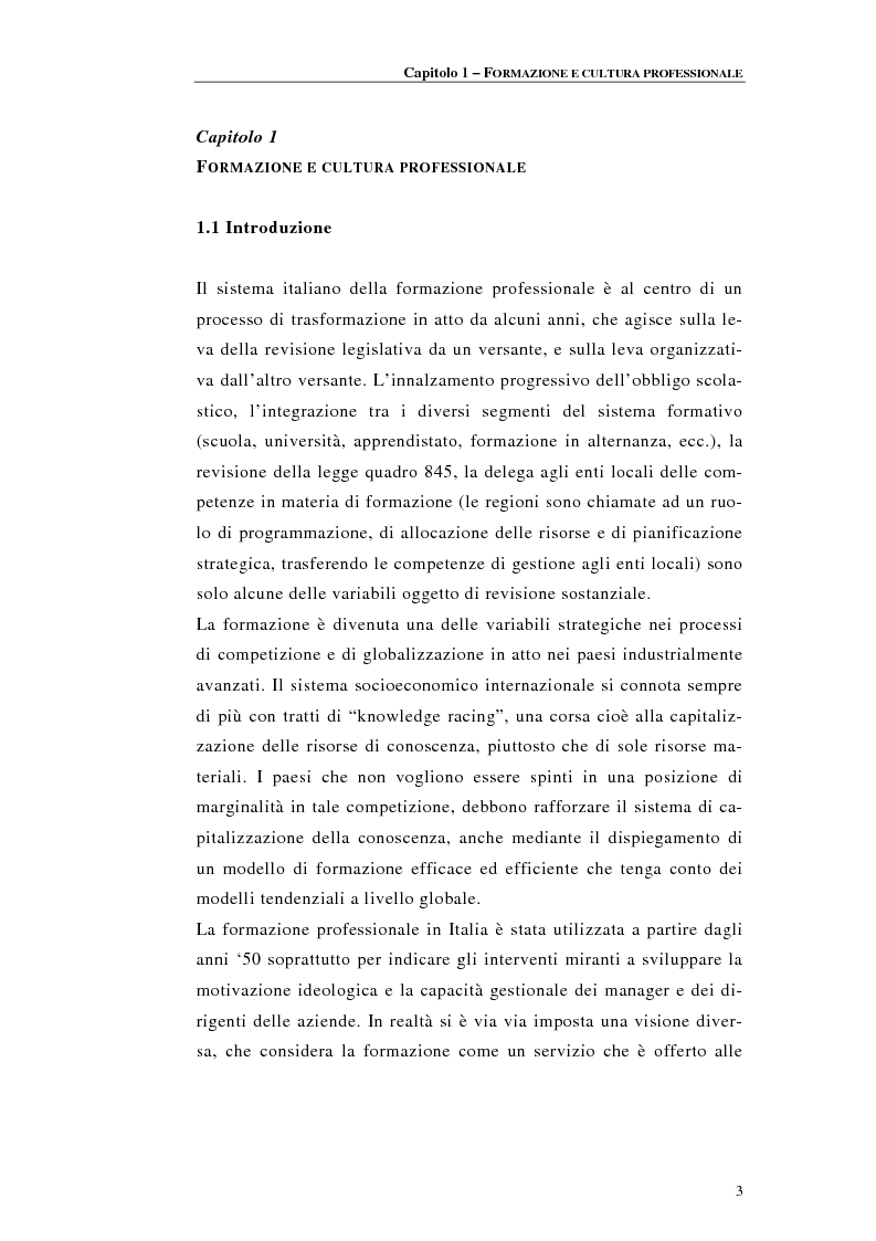 Anteprima della tesi: Procedure di accreditamento e certificazione dei centri di formazione professionale, Pagina 3