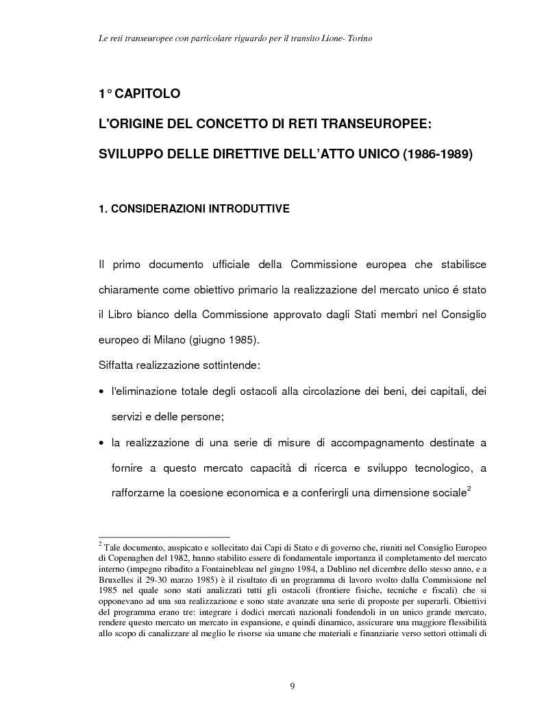 Anteprima della tesi: Le reti transeuropee, Pagina 6
