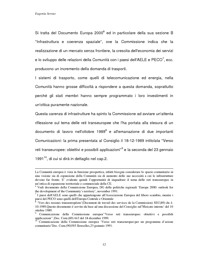 Anteprima della tesi: Le reti transeuropee, Pagina 9