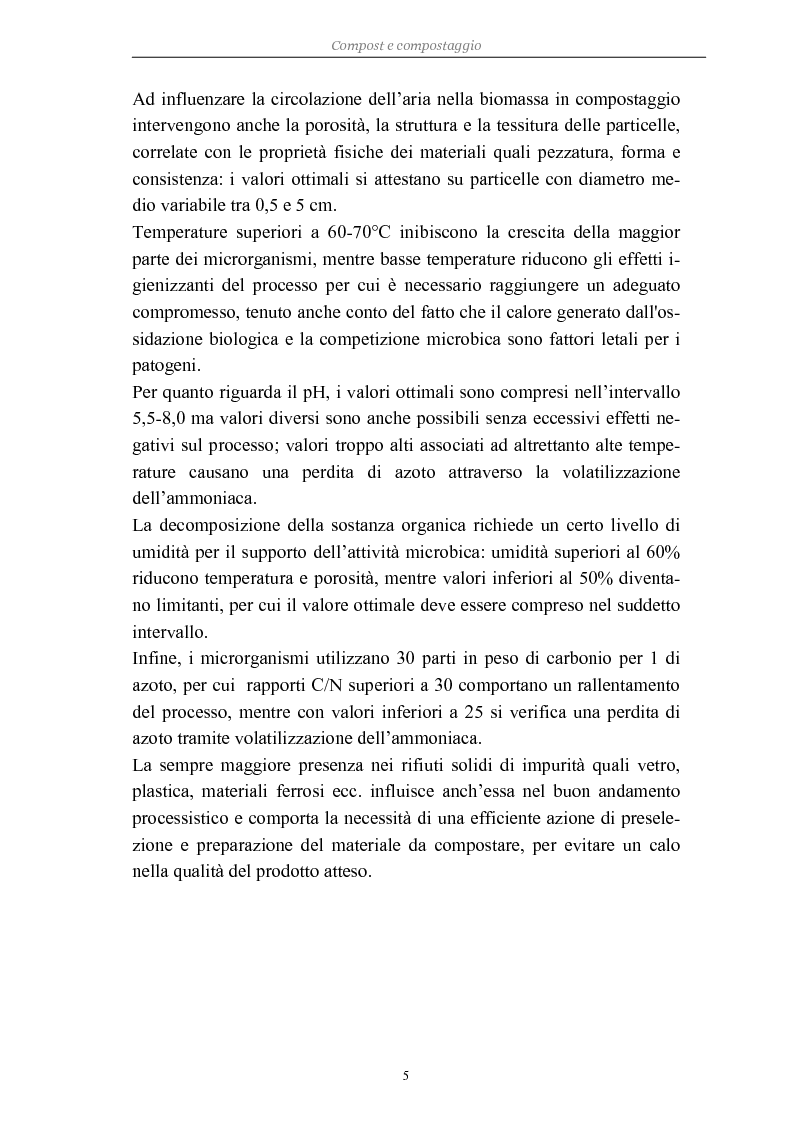 Anteprima della tesi: Problemi di avviamento ad operatività di un impianto di compostaggio, Pagina 5