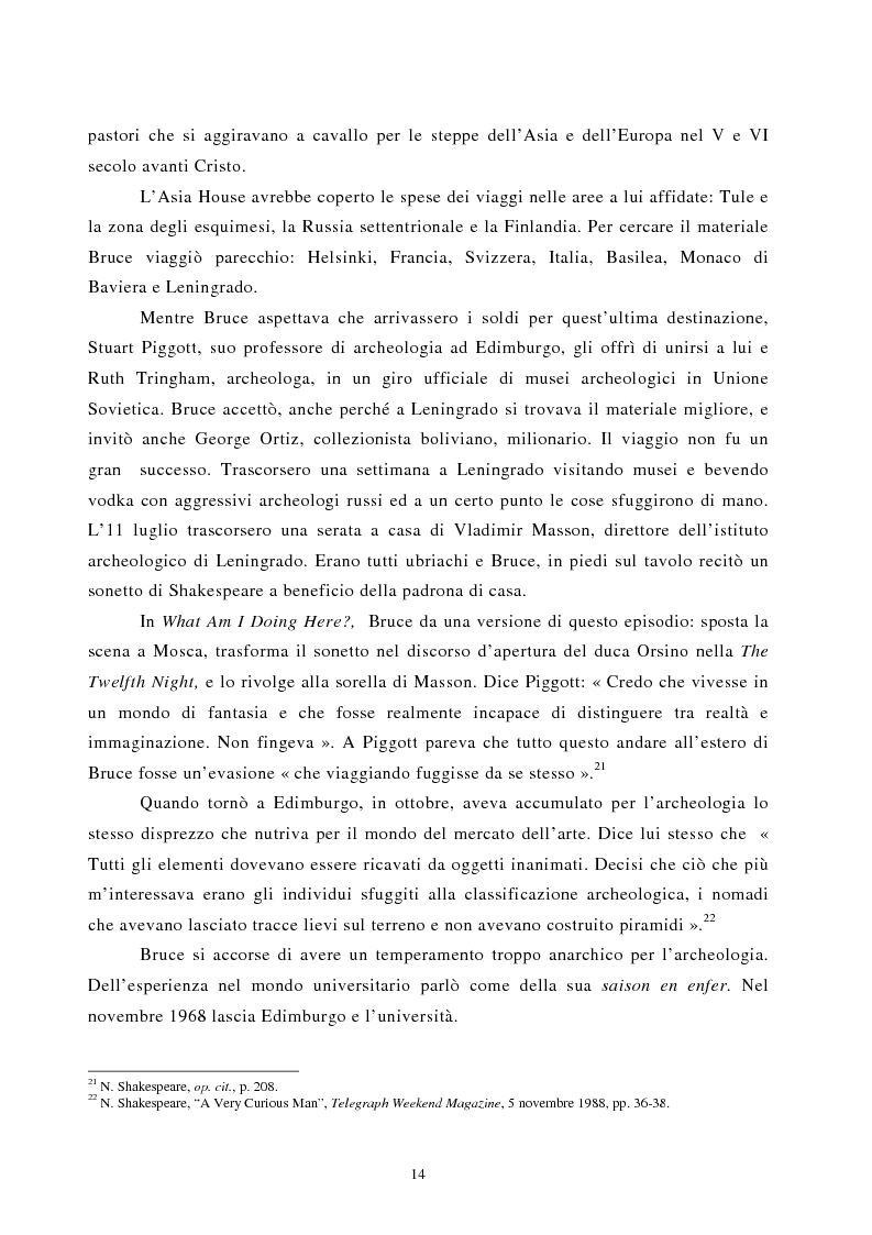 Anteprima della tesi: Nomadismo e sedentarietà nella narrativa di Bruce Chatwin, Pagina 10