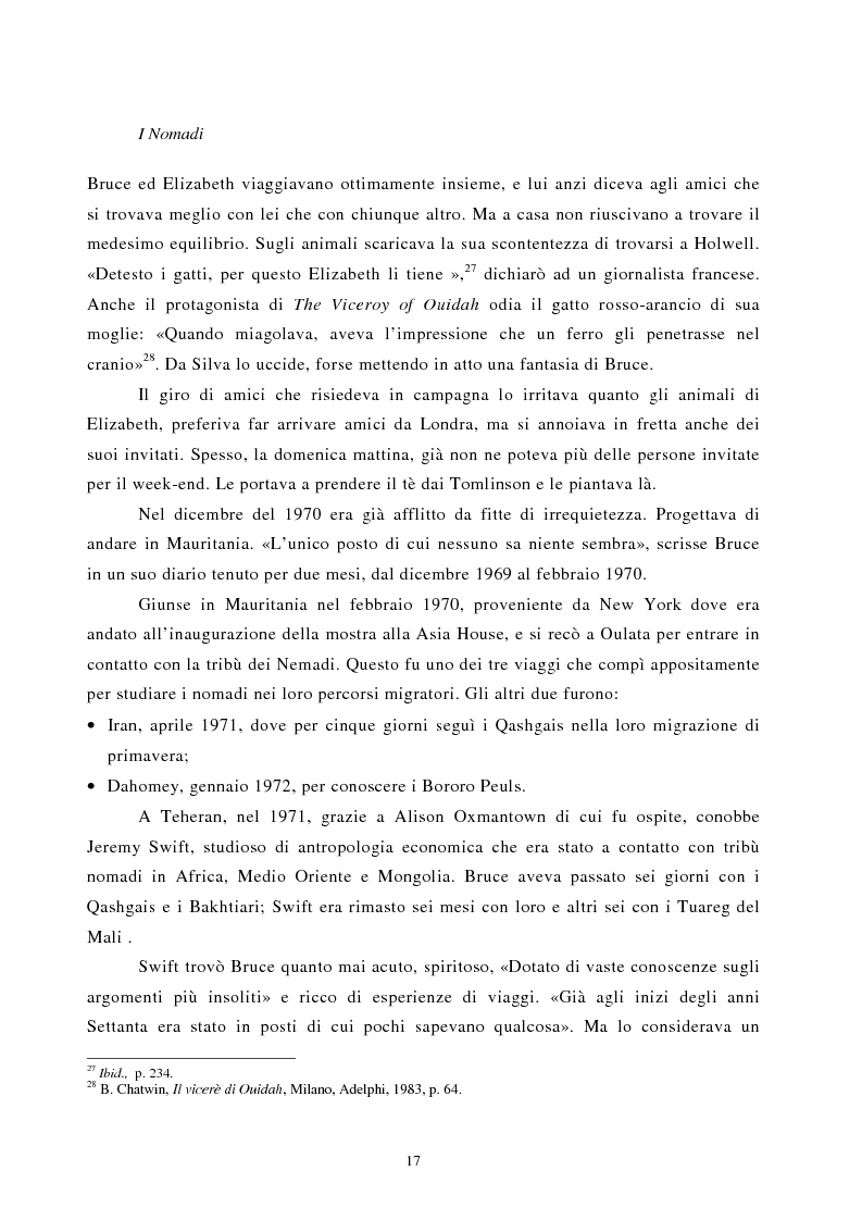 Anteprima della tesi: Nomadismo e sedentarietà nella narrativa di Bruce Chatwin, Pagina 13