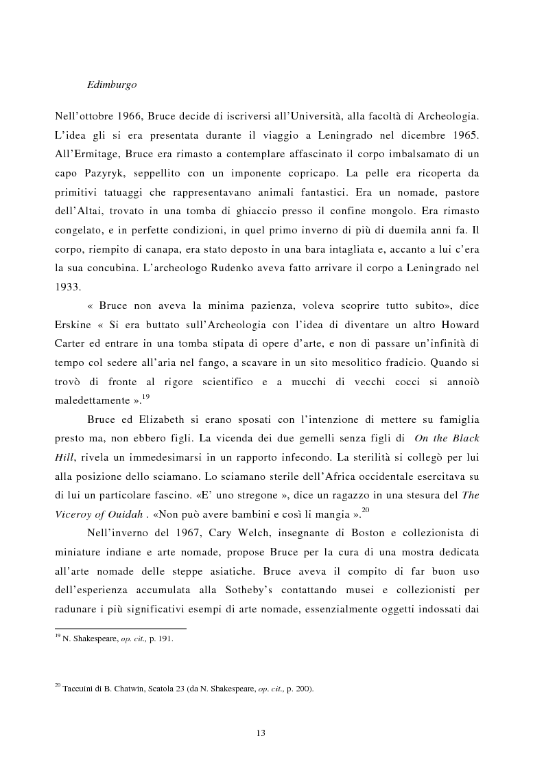 Anteprima della tesi: Nomadismo e sedentarietà nella narrativa di Bruce Chatwin, Pagina 9