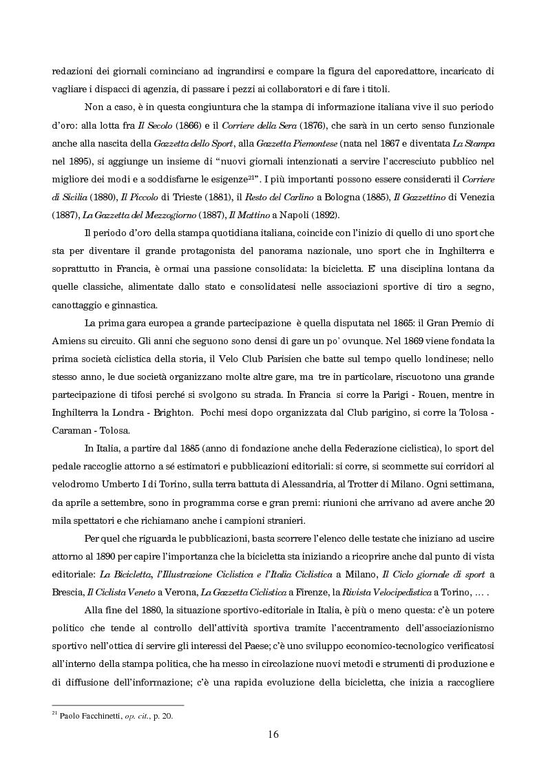 Anteprima della tesi: Un secolo in testa al gruppo: cenni di storia della Gazzetta dello Sport, Pagina 12