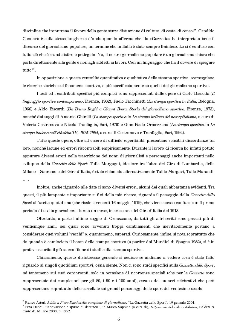 Anteprima della tesi: Un secolo in testa al gruppo: cenni di storia della Gazzetta dello Sport, Pagina 2