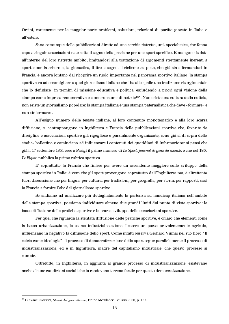 Anteprima della tesi: Un secolo in testa al gruppo: cenni di storia della Gazzetta dello Sport, Pagina 9