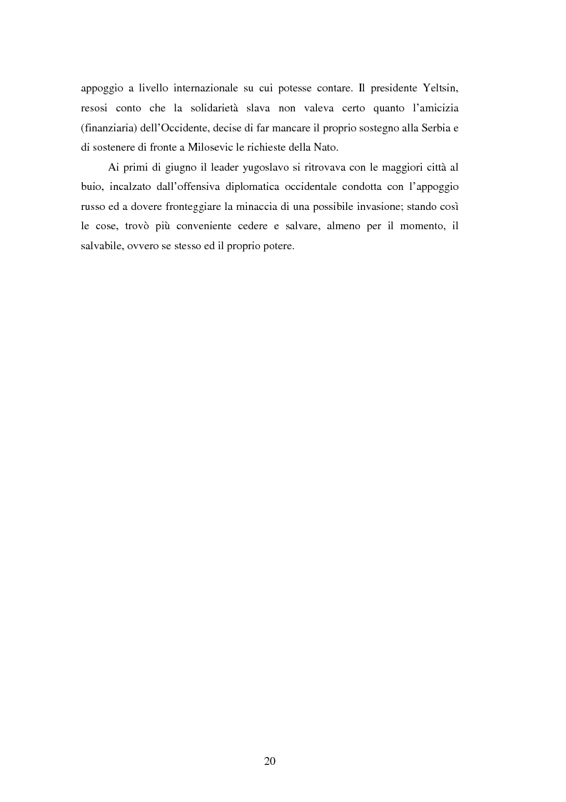 Anteprima della tesi: Il potere aereo nell'età della rivoluzione negli affari militari. Il caso della campagna aerea Nato per il Kosovo., Pagina 15