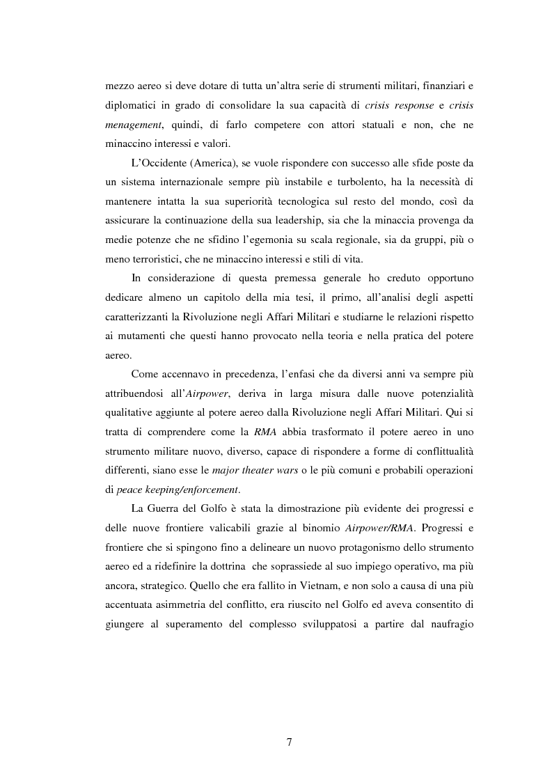 Anteprima della tesi: Il potere aereo nell'età della rivoluzione negli affari militari. Il caso della campagna aerea Nato per il Kosovo., Pagina 2