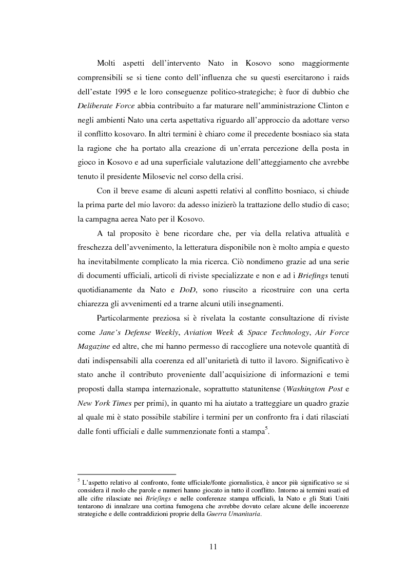 Anteprima della tesi: Il potere aereo nell'età della rivoluzione negli affari militari. Il caso della campagna aerea Nato per il Kosovo., Pagina 6