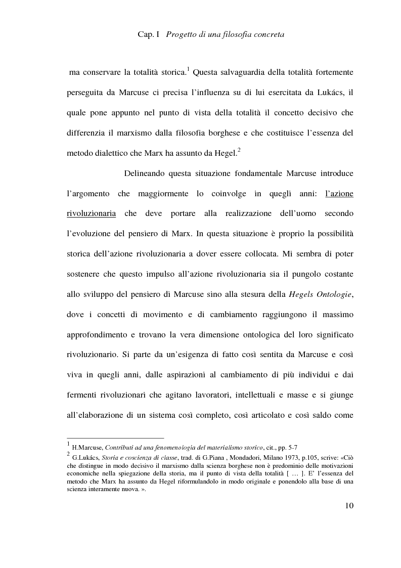 Anteprima della tesi: Ontologia, storicità e vita nell'interpretazione marcusiana di Hegel, Pagina 10