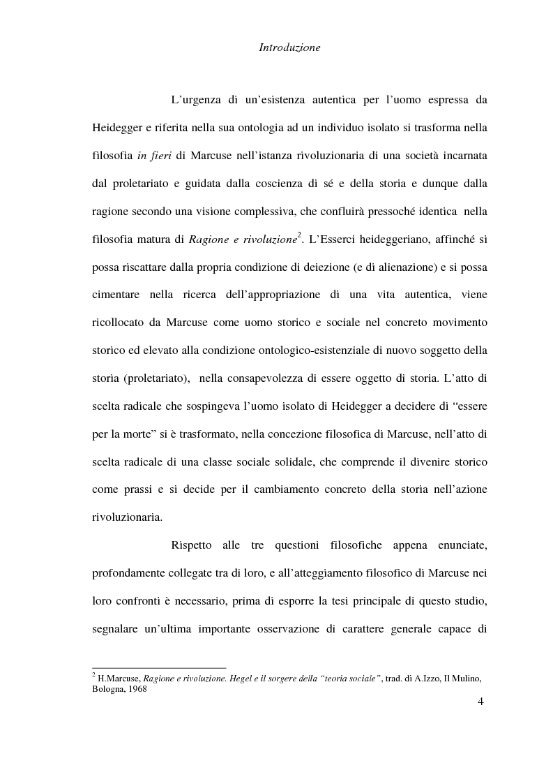 Anteprima della tesi: Ontologia, storicità e vita nell'interpretazione marcusiana di Hegel, Pagina 4
