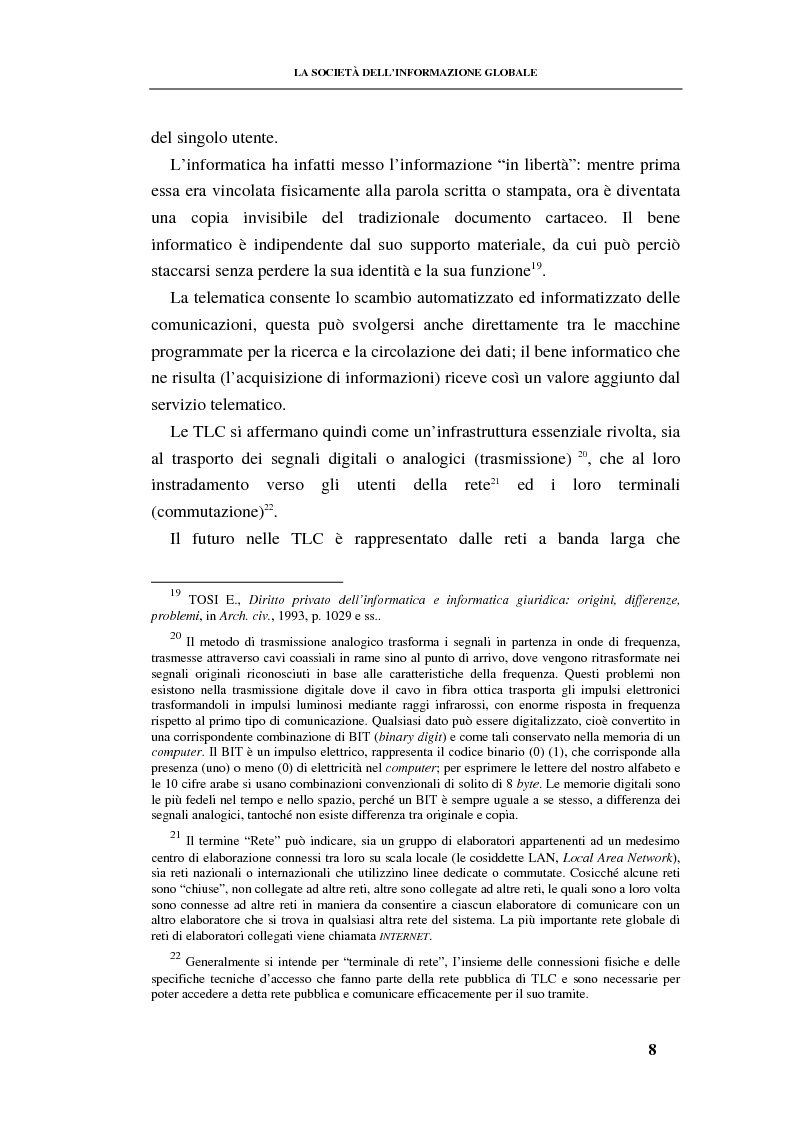Anteprima della tesi: La responsabilità contrattuale ed aquiliana del fornitore di servizi telematici, Pagina 7