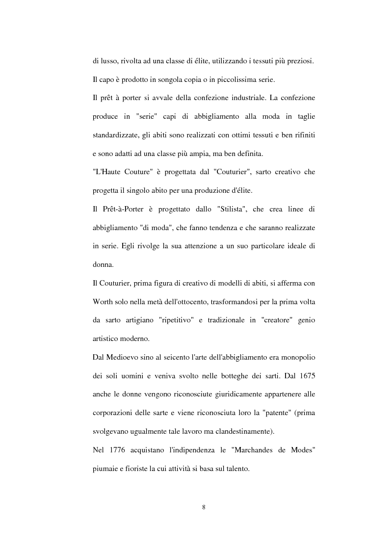 Anteprima della tesi: Alta moda e pret à porter. Dalla couture francese allo stile italiano, Pagina 3