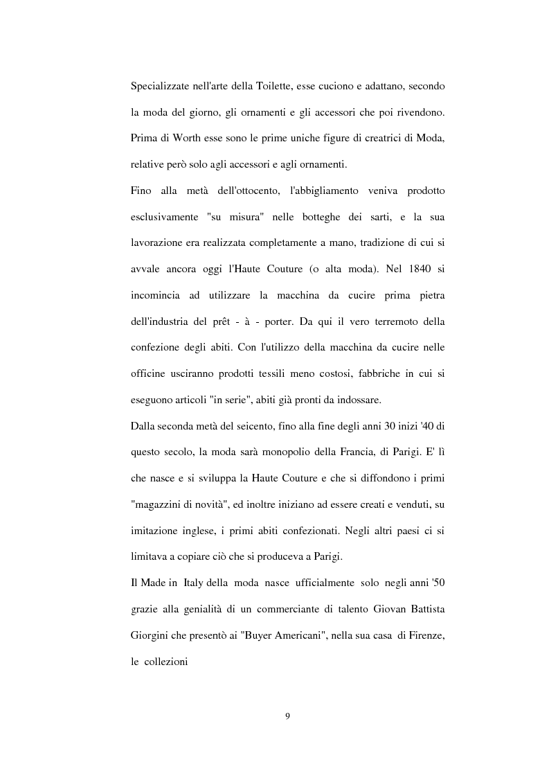 Anteprima della tesi: Alta moda e pret à porter. Dalla couture francese allo stile italiano, Pagina 4
