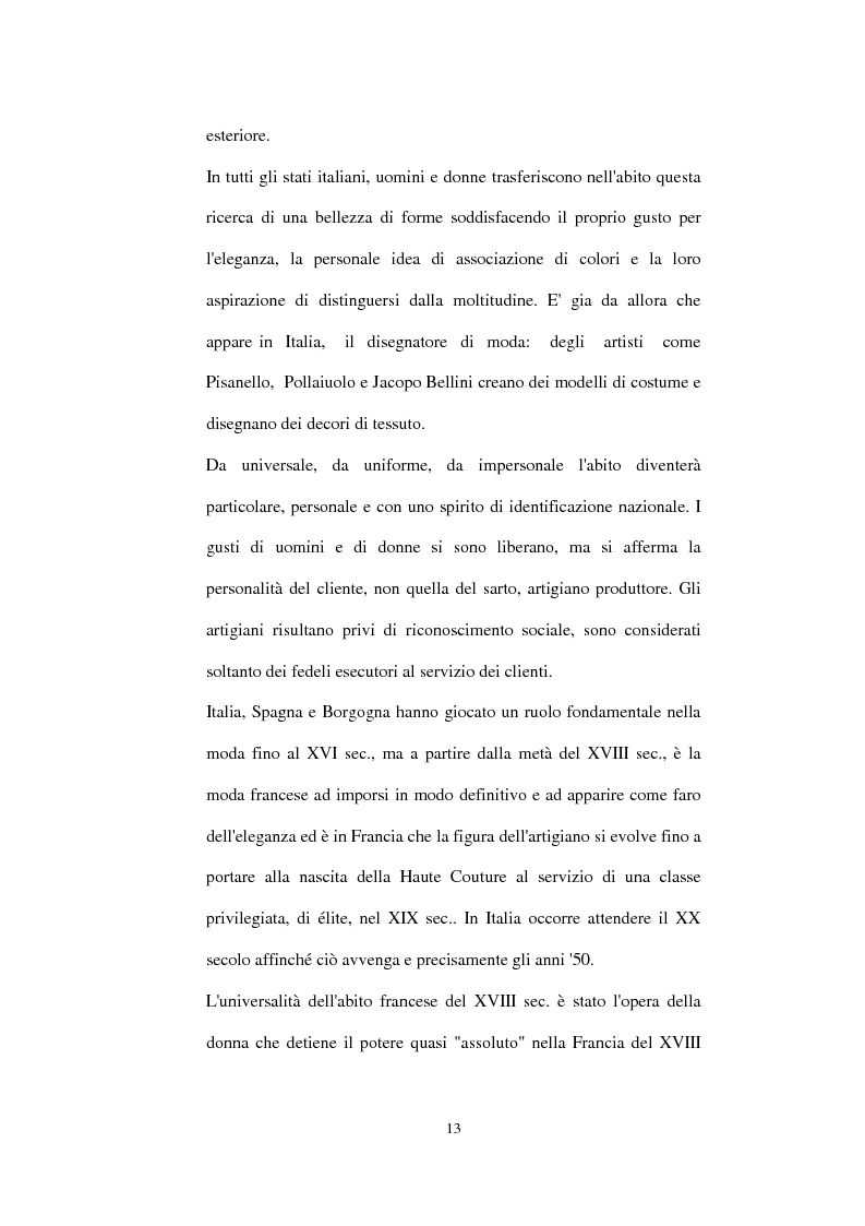 Anteprima della tesi: Alta moda e pret à porter. Dalla couture francese allo stile italiano, Pagina 8