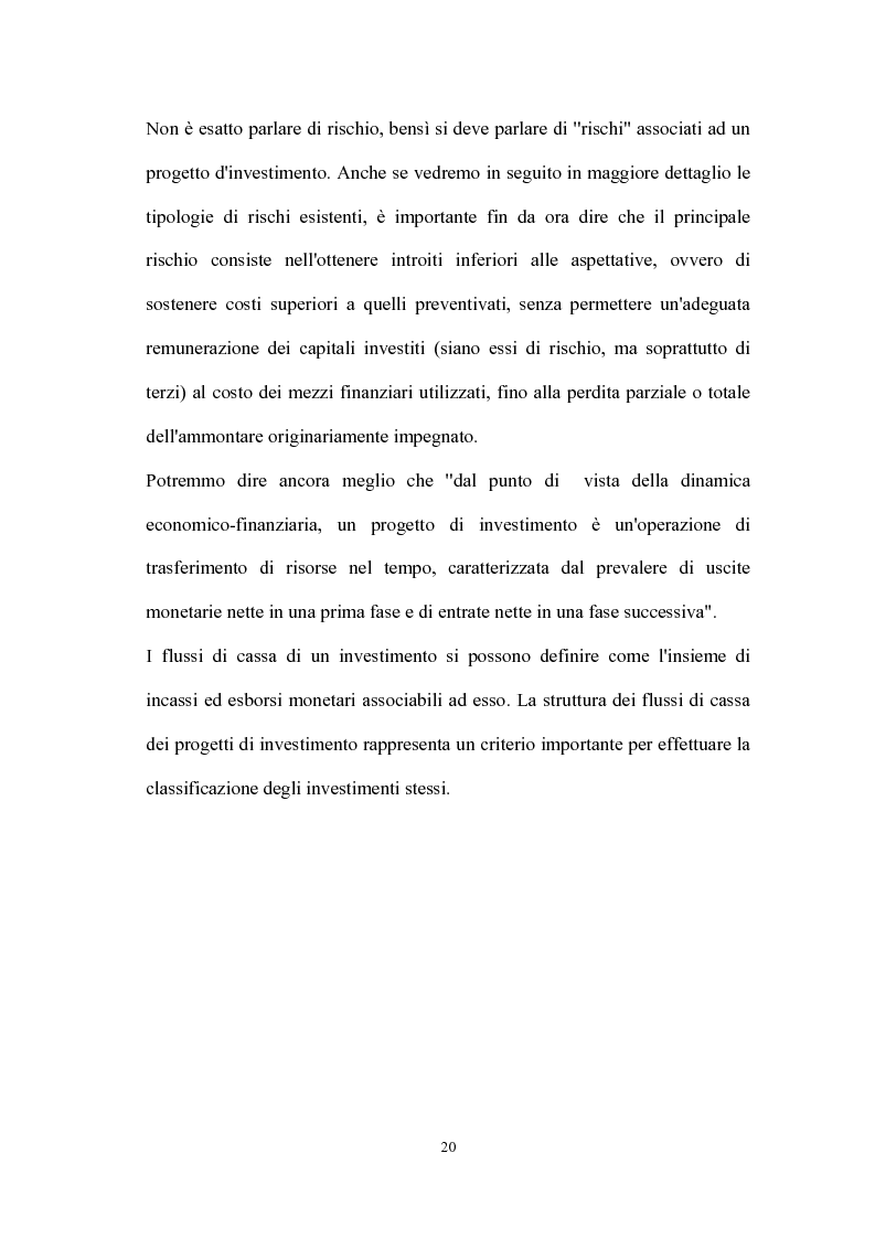 Anteprima della tesi: Valutazione dei progetti di investimento industriali, Pagina 5