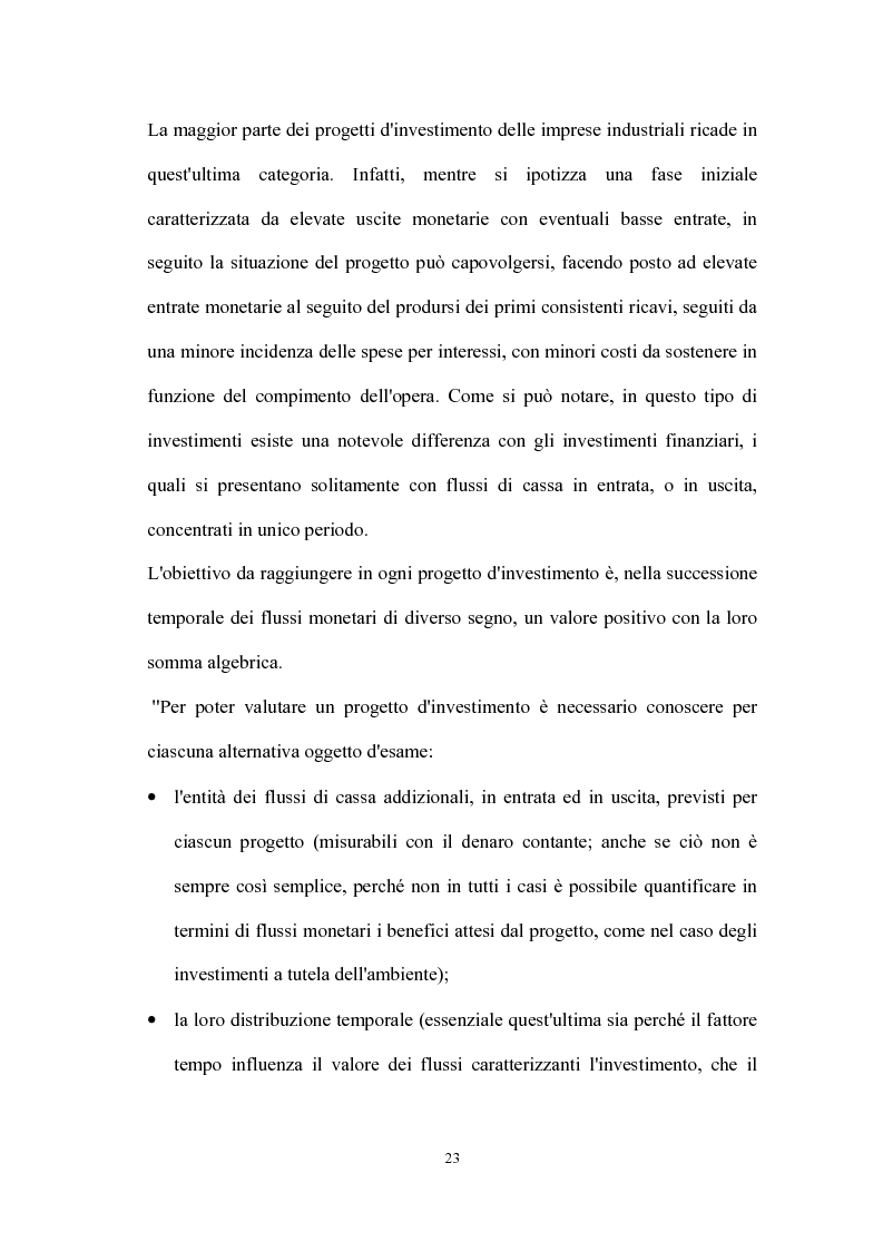 Anteprima della tesi: Valutazione dei progetti di investimento industriali, Pagina 8