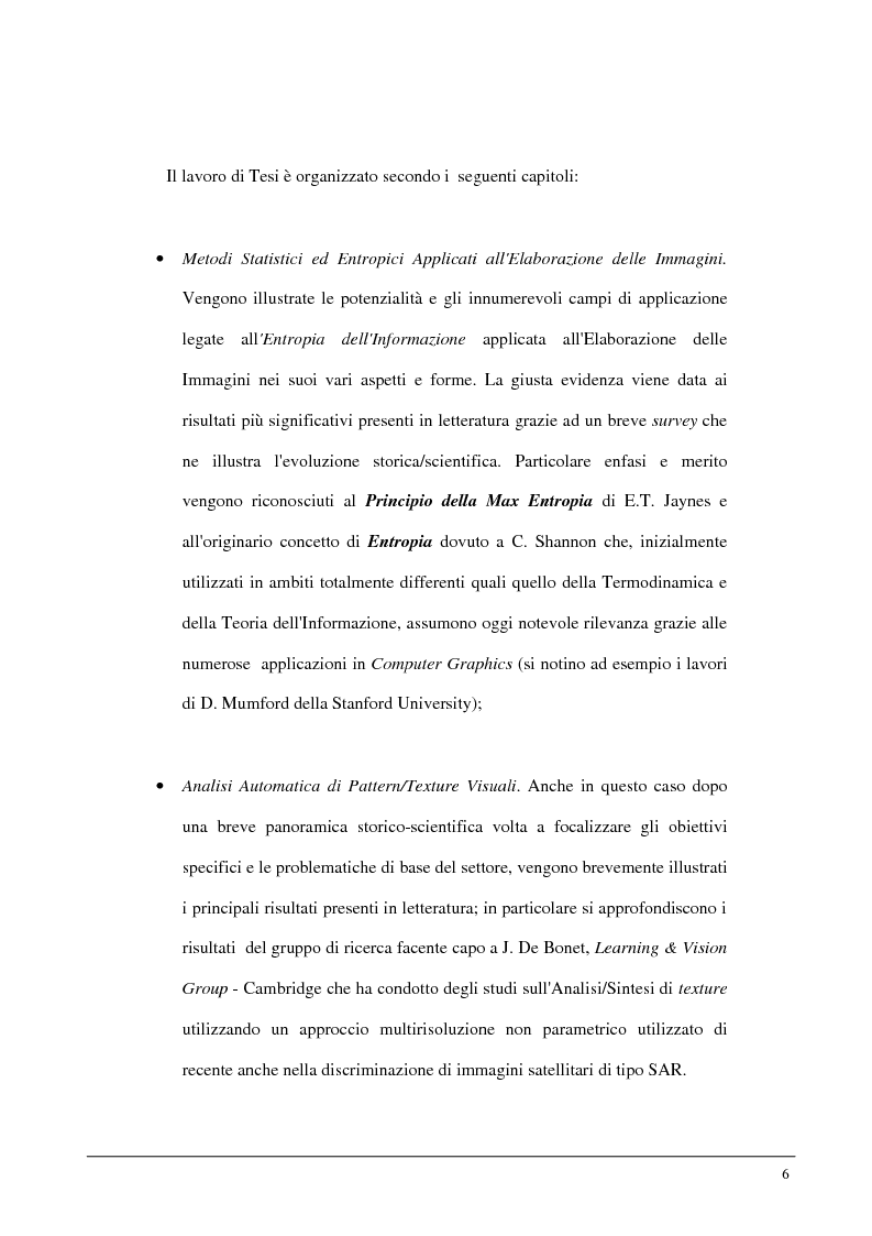 Anteprima della tesi: Metodi statistici ed entropici per l'apprendimento e l'analisi automatica di immagini digitali, Pagina 2