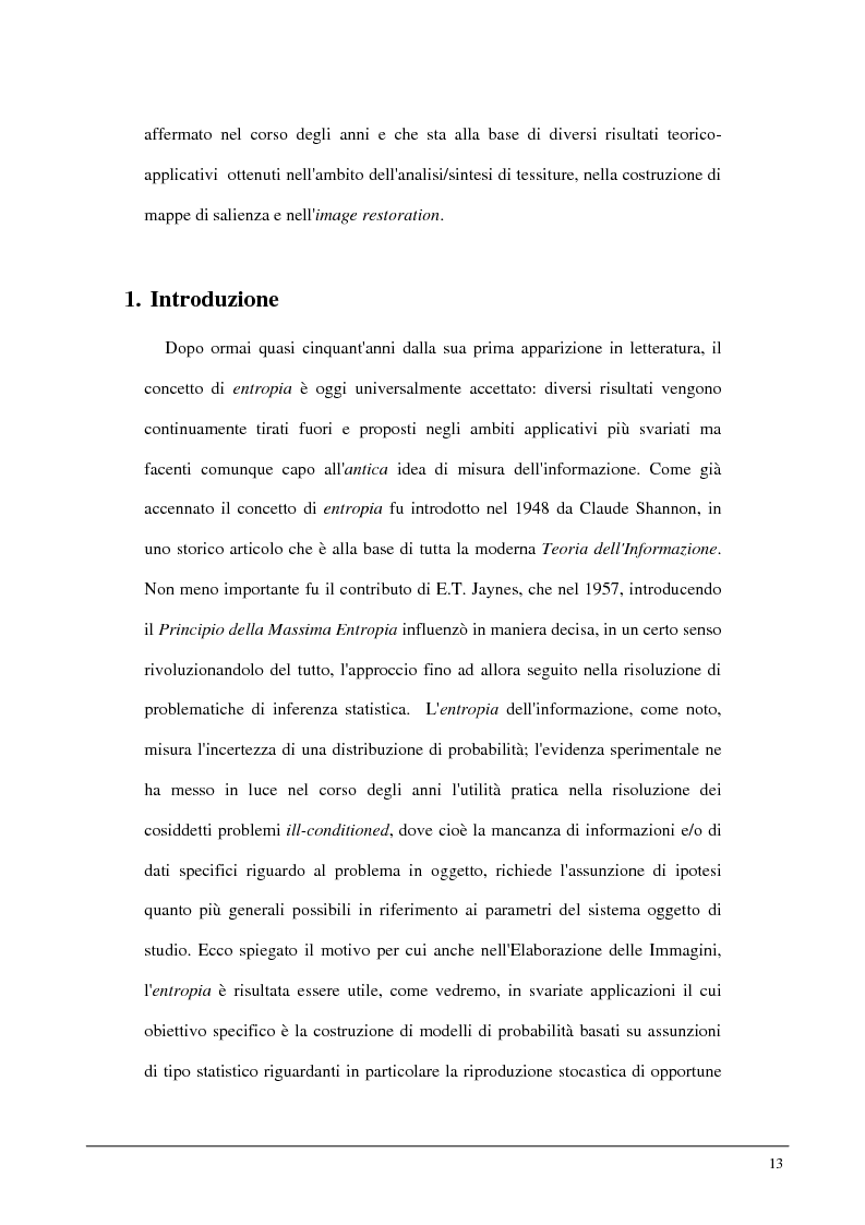 Anteprima della tesi: Metodi statistici ed entropici per l'apprendimento e l'analisi automatica di immagini digitali, Pagina 9