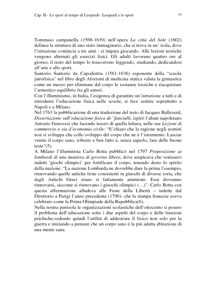 Anteprima della tesi: Leopardi e lo sport, Pagina 10