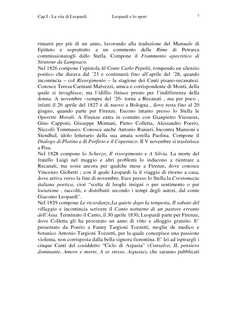Anteprima della tesi: Leopardi e lo sport, Pagina 4