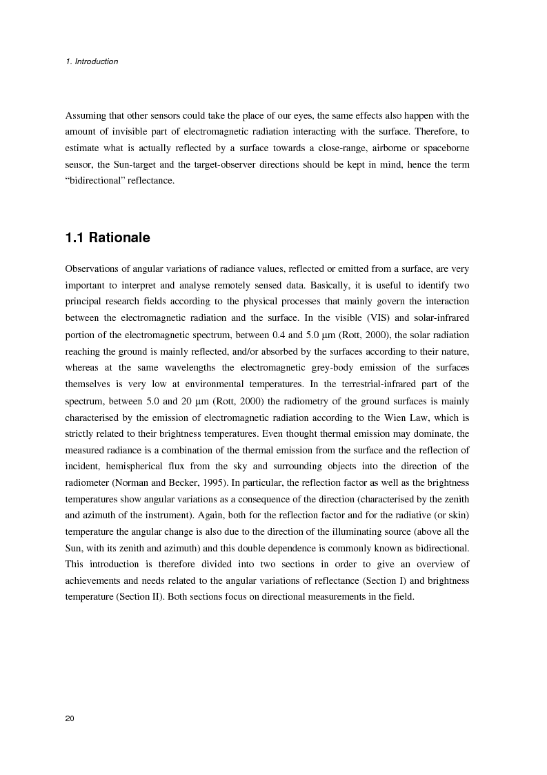 Anteprima della tesi: Anisotropia del campo della radiazione riflessa sulle superfici naturali, Pagina 14